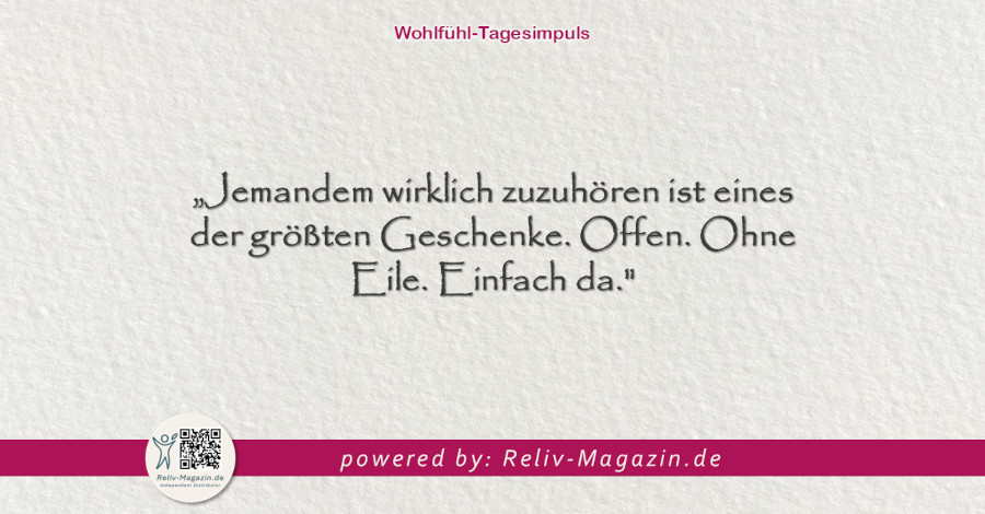 Dein Wohlfühl-Tagesimpuls powered by: Reliv-Magazin.de