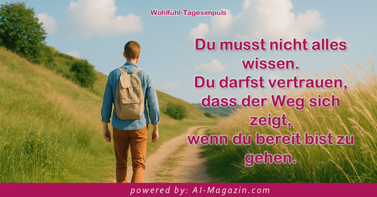Dein Wohlfühl-Tagesimpuls powered by: AI-Magazin.com