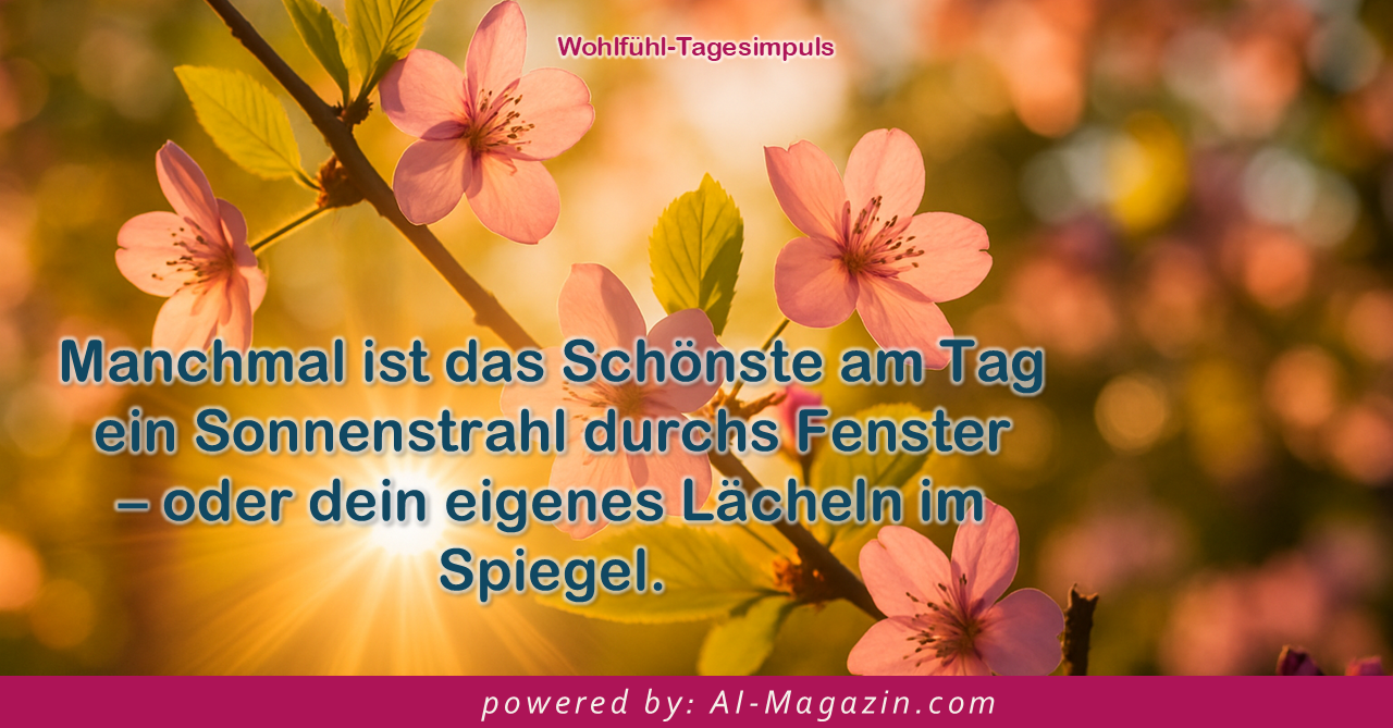 Dein Wohlfühl-Tagesimpuls powered by: AI-Magazin.com