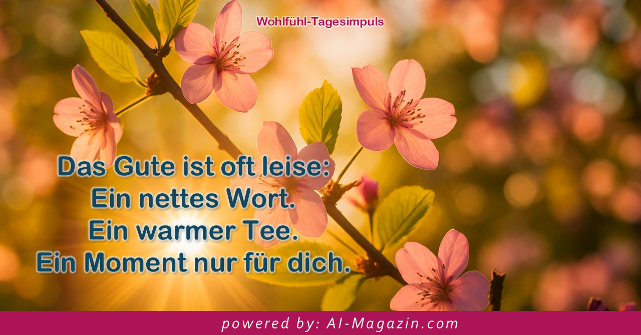 Dein Wohlfühl-Tagesimpuls powered by: AI-Magazin.com
