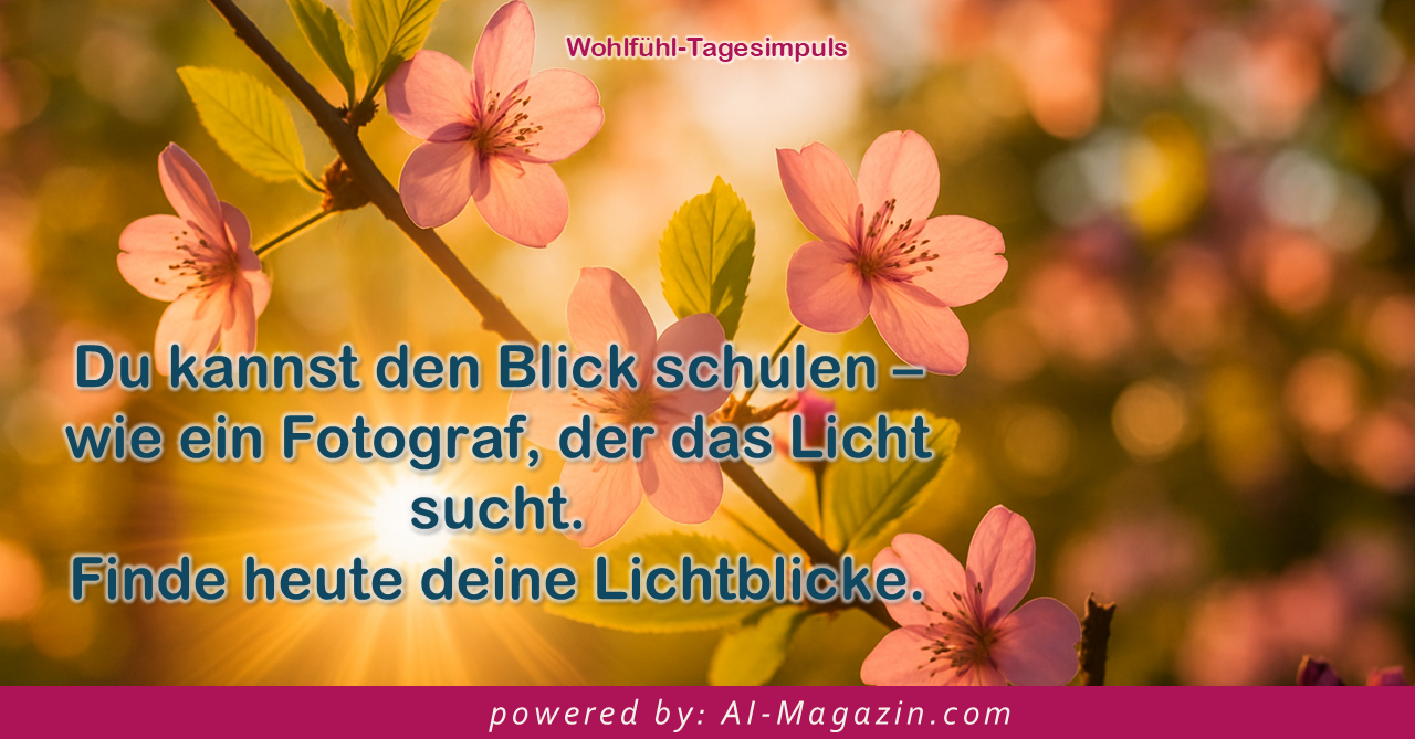 Dein Wohlfühl-Tagesimpuls powered by: AI-Magazin.com