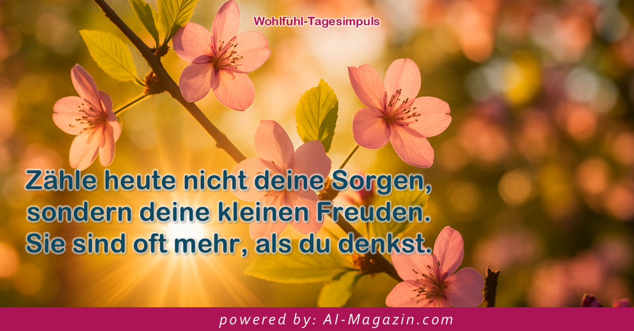 Dein Wohlfühl-Tagesimpuls powered by: AI-Magazin.com