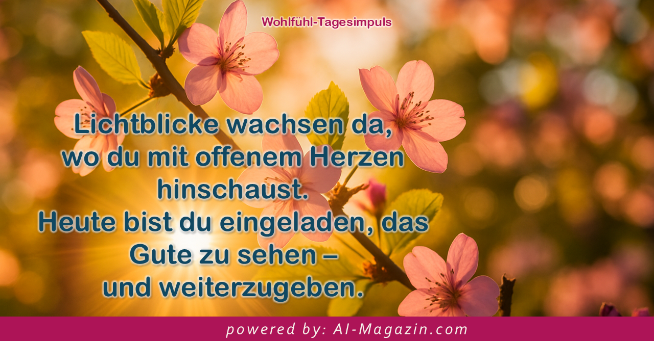 Dein Wohlfühl-Tagesimpuls powered by: AI-Magazin.com
