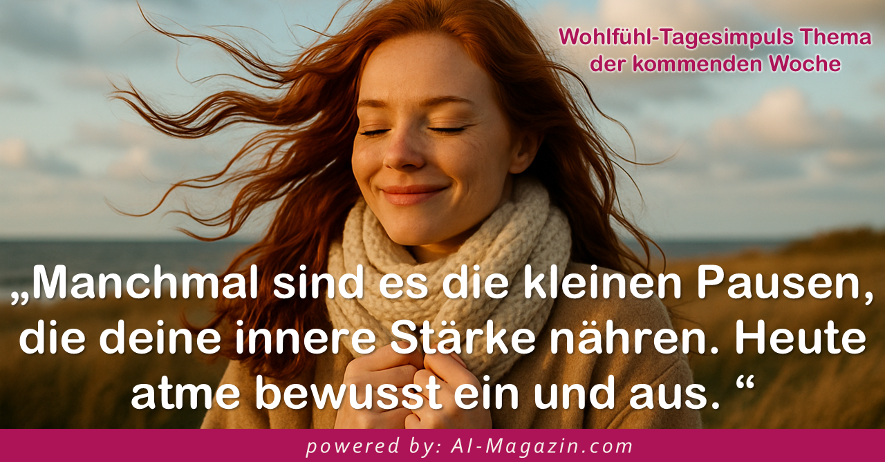 Dein Wohlfühl-Tagesimpuls powered by: AI-Magazin.com