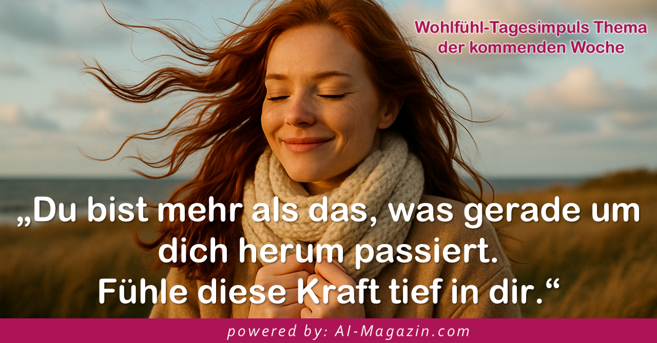 Dein Wohlfühl-Tagesimpuls powered by: AI-Magazin.com