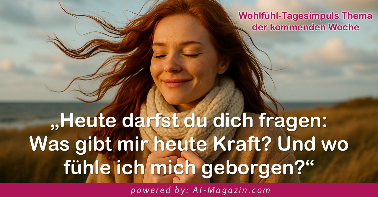 Dein Wohlfühl-Tagesimpuls powered by: AI-Magazin.com